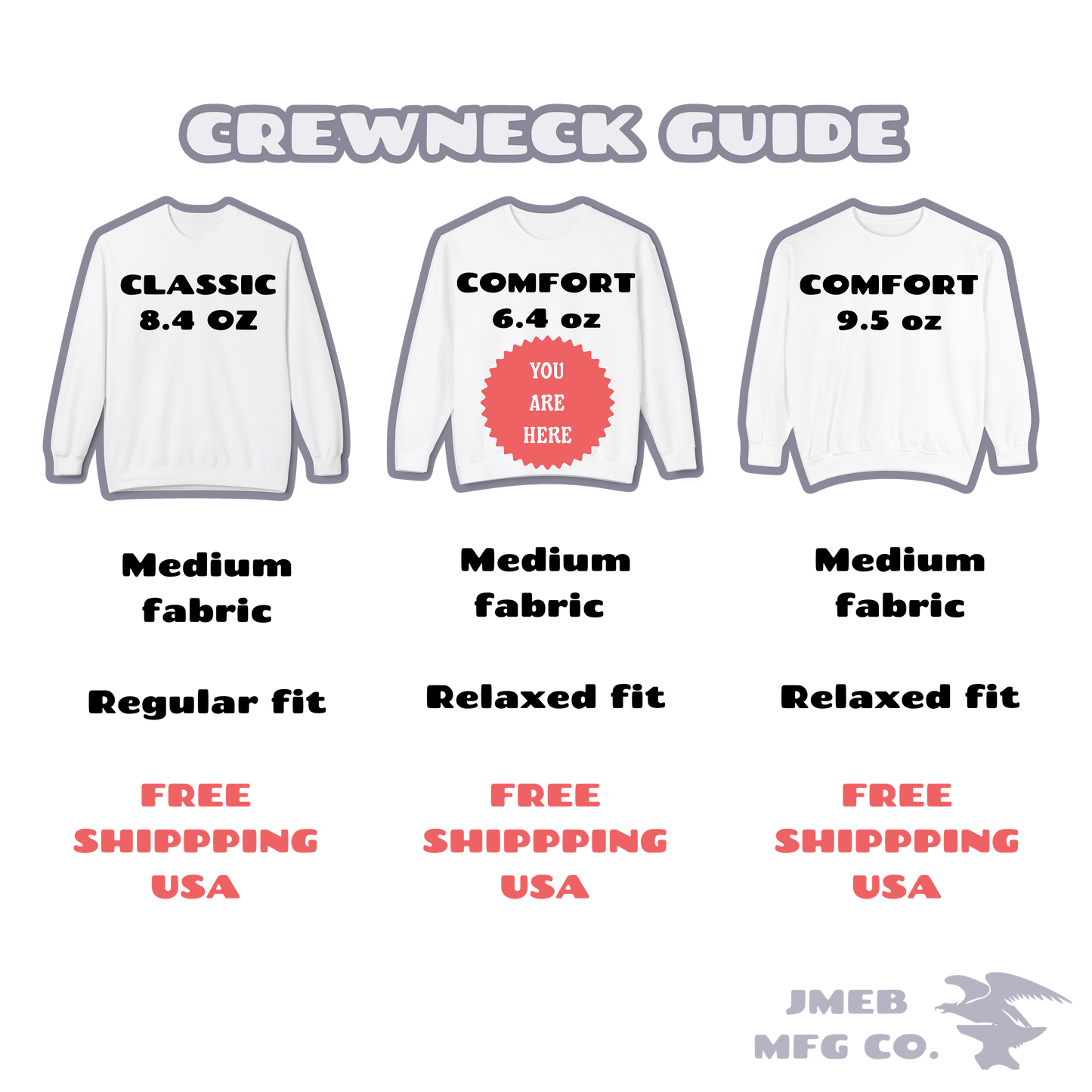 6.4oz - JMEB CREWNECK